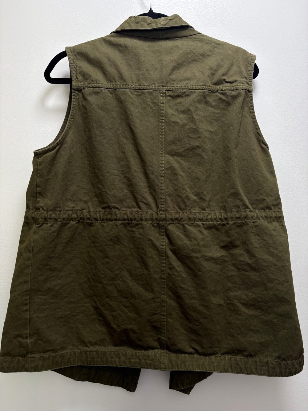 Blu Pepper Olive Utility Vest with Knit Trim - Picture 2 of 3